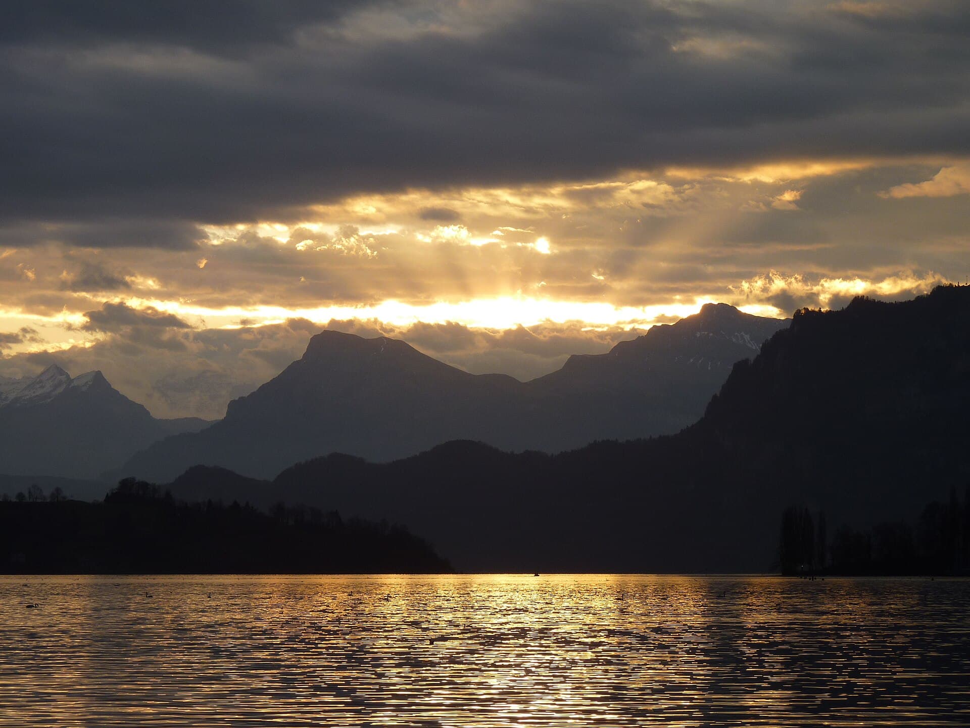 Morning light over Lake Lucerne